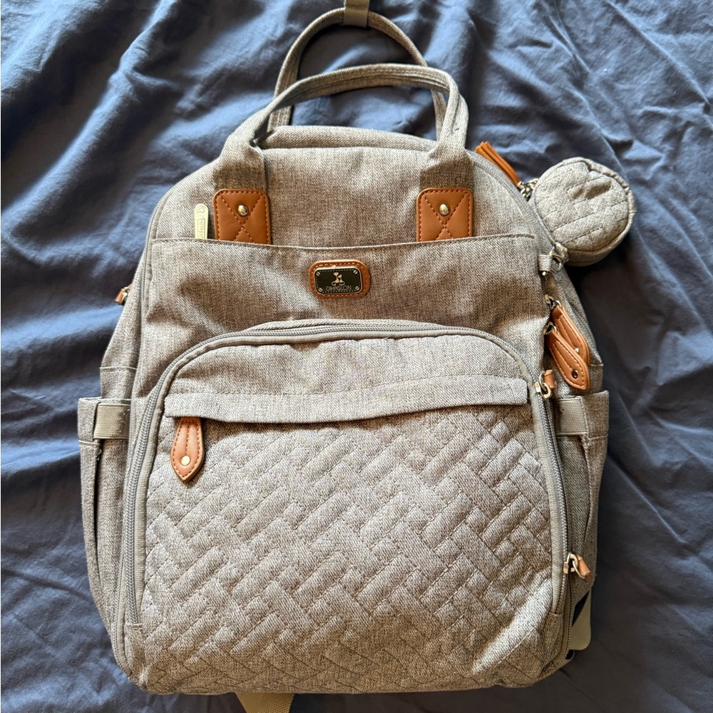Gray Diaper Backpack